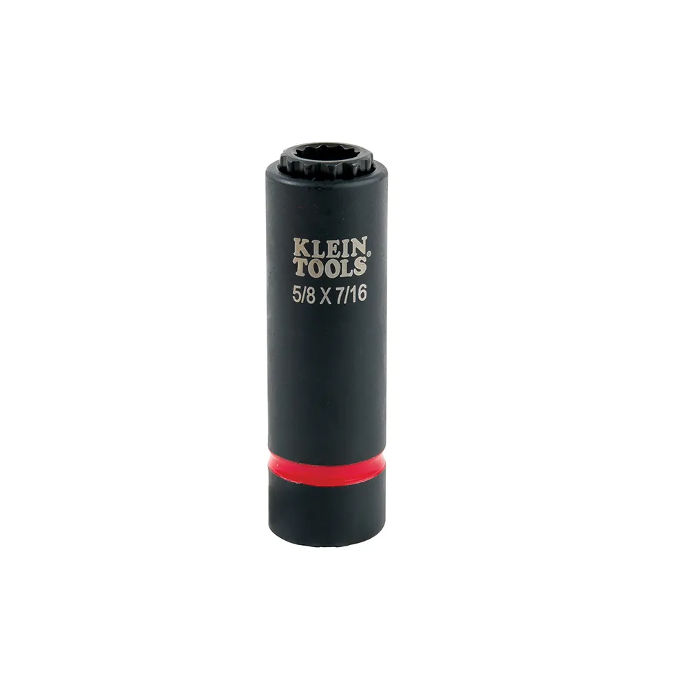Dado de impacto 2 en 1 de 12 puntas de 5/8'' y 7/16''